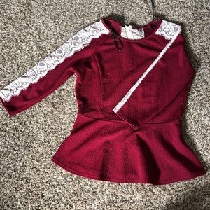 BKE dress peplum top